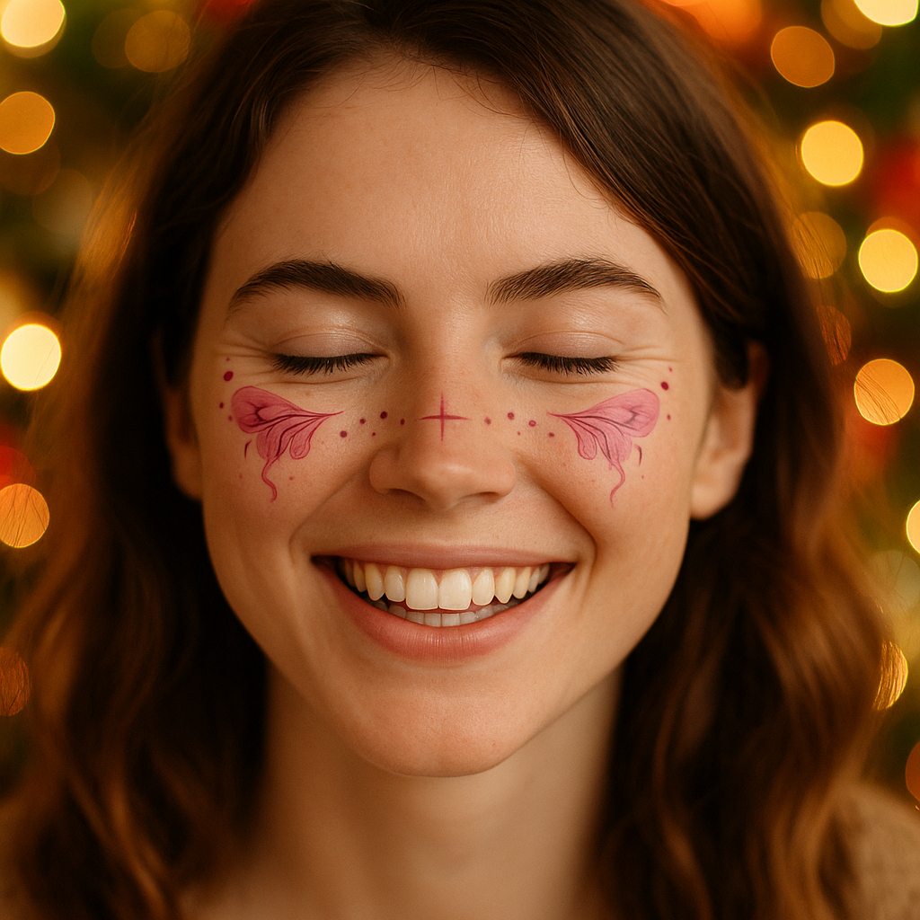 "Festival Fairy" Whimsical Face Freckle Tattoo Set (5 sheets)