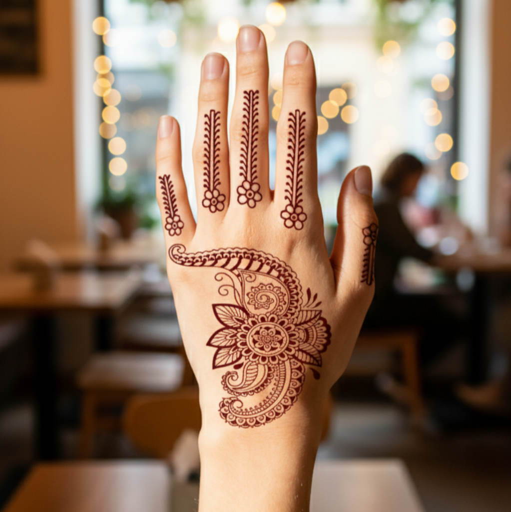 Semi Permanent, Long Lasting Henna Tattoo Set (4 Pieces)