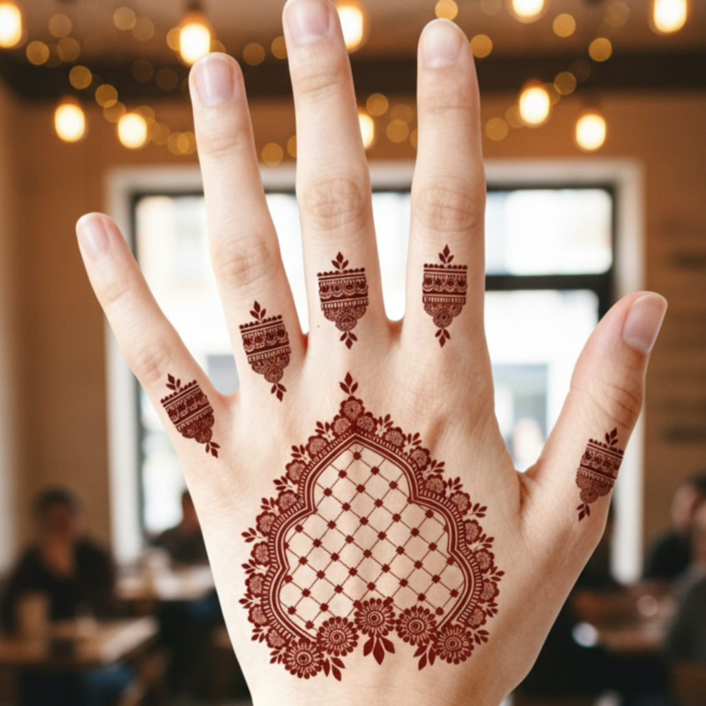 Semi Permanent, Long Lasting Henna Tattoo Set (4 Pieces)