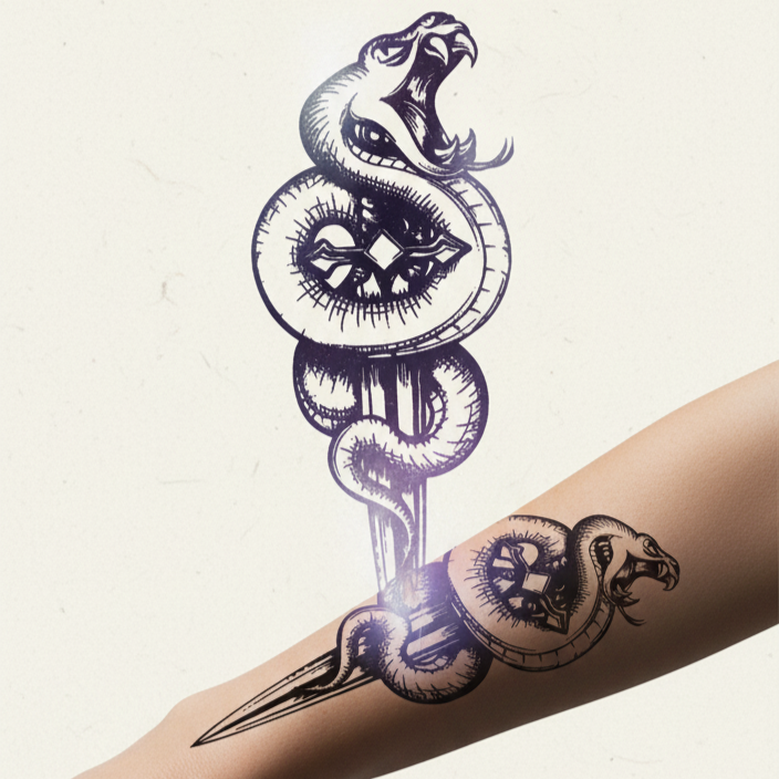 Semi-Permanent, Long Lasting Hyper-Realistic Half Arm Sleeve Herbal Temporary Tattoo