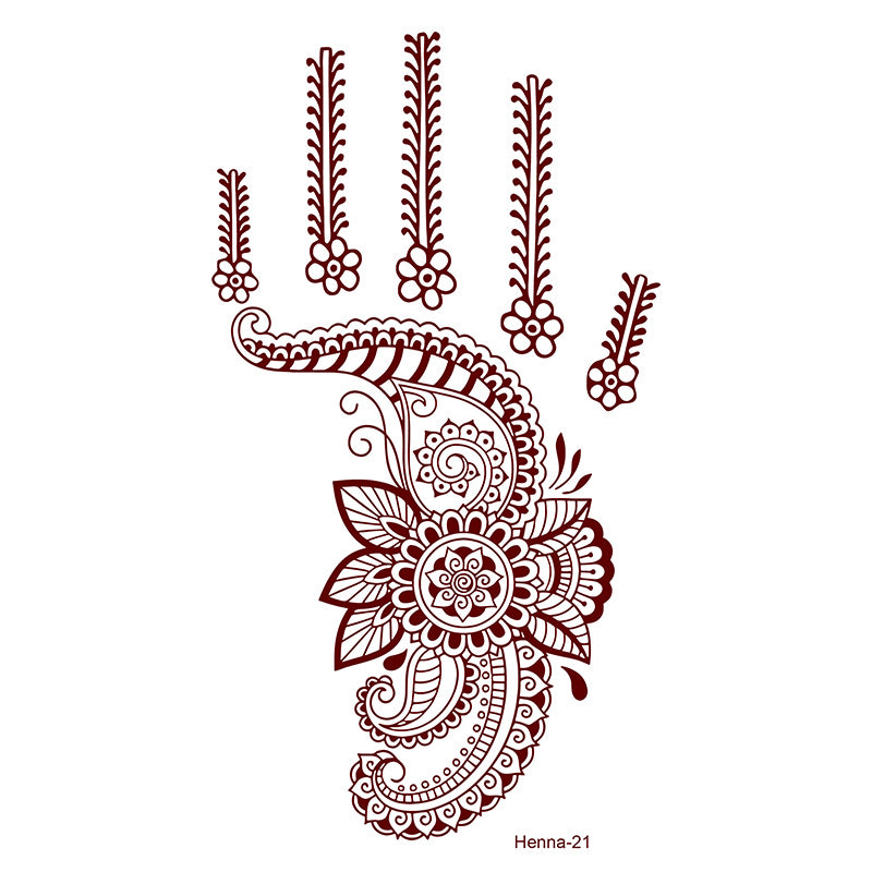 Semi Permanent, Long Lasting Henna Tattoo Set (4 Pieces)