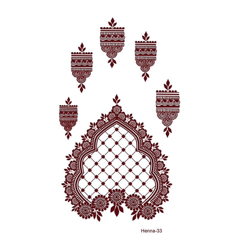 Semi Permanent, Long Lasting Henna Tattoo Set (4 Pieces)