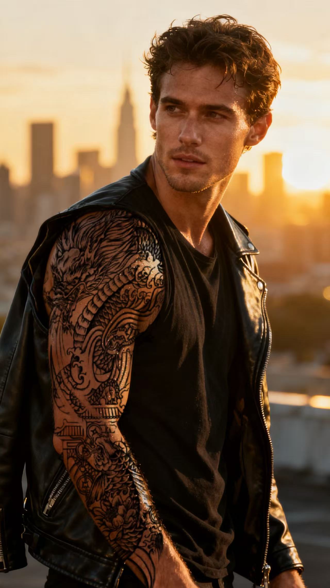 Hyper-Realistic Full Arm Temporary Tattoos, Wolf, Lion, Dragon, Animal