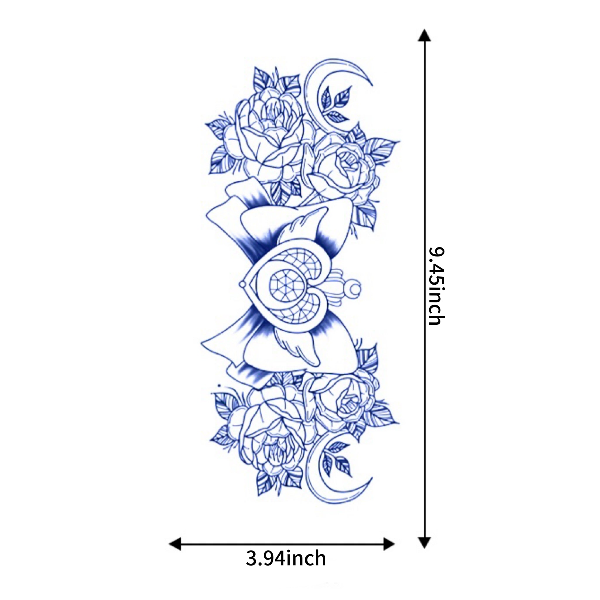 Semi-Permanent, Long Lasting Hyper-Realistic Half Arm Sleeve Herbal Temporary Tattoo
