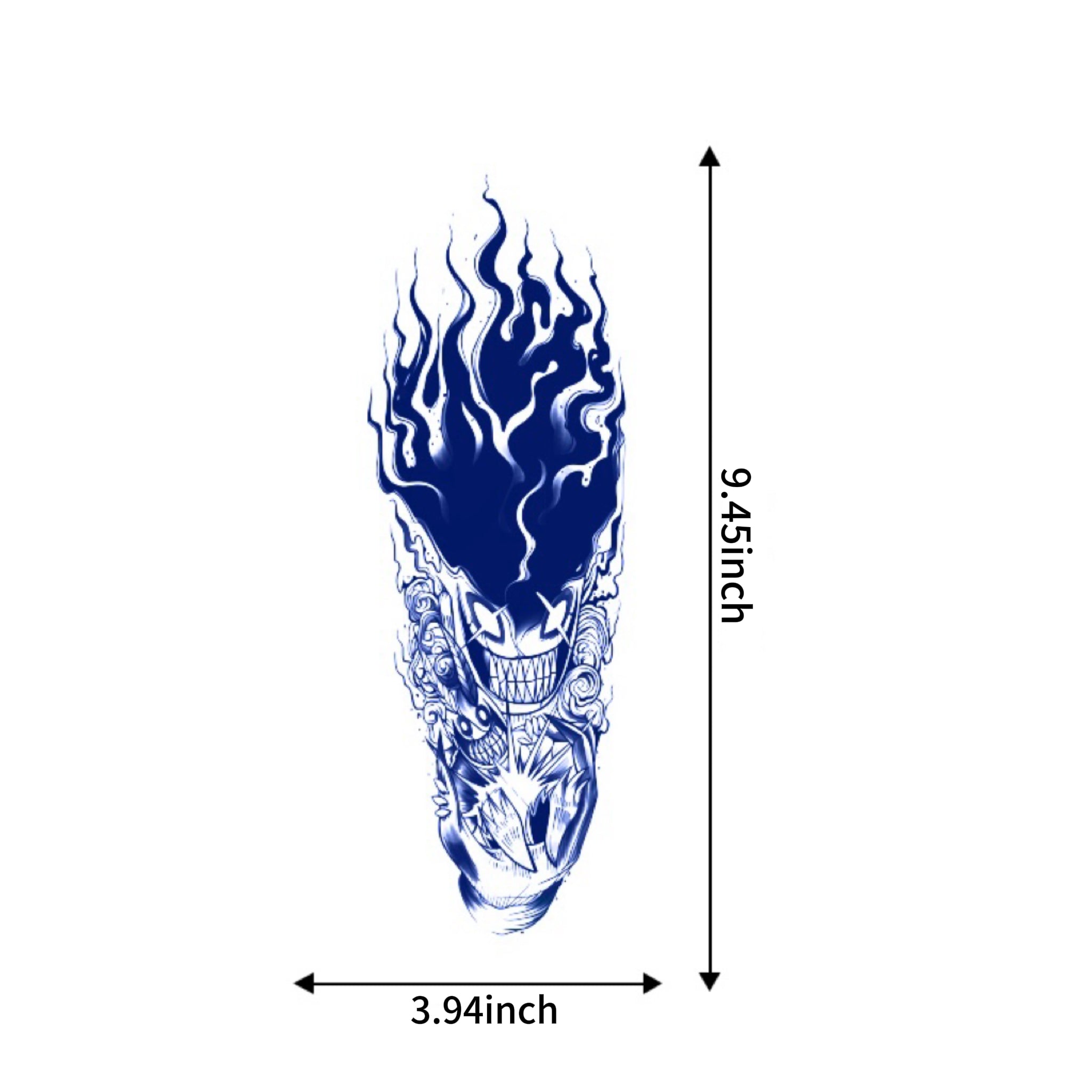 Semi-Permanent, Long Lasting Hyper-Realistic Half Arm Sleeve Herbal Temporary Tattoo