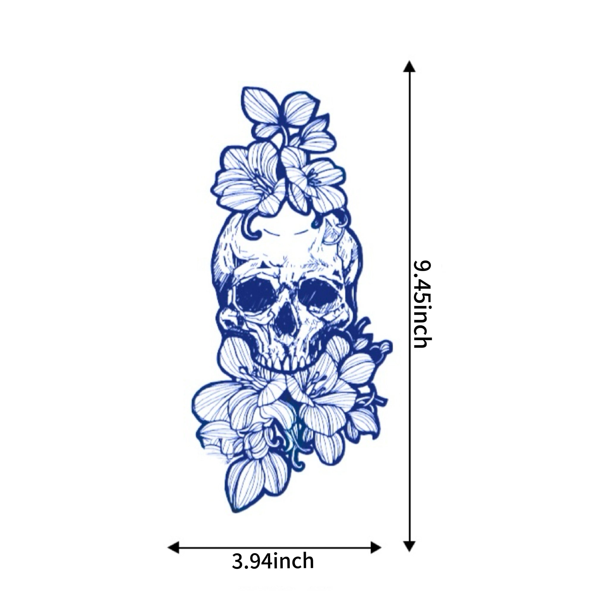 Semi-Permanent, Long Lasting Hyper-Realistic Half Arm Sleeve Herbal Temporary Tattoo