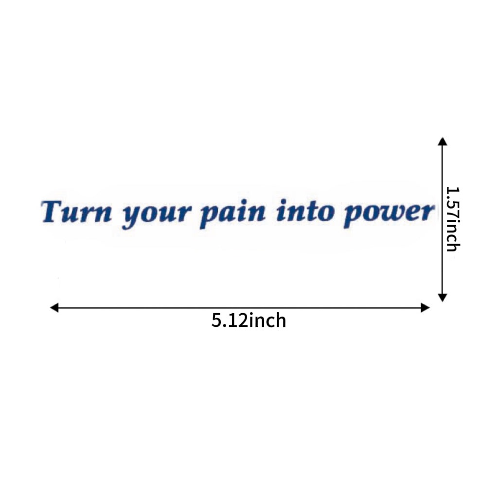 Semi Permanent, Long Lasting "Warrior's Words" Inspirational Script Herbal Tattoo Set (5 Pieces)
