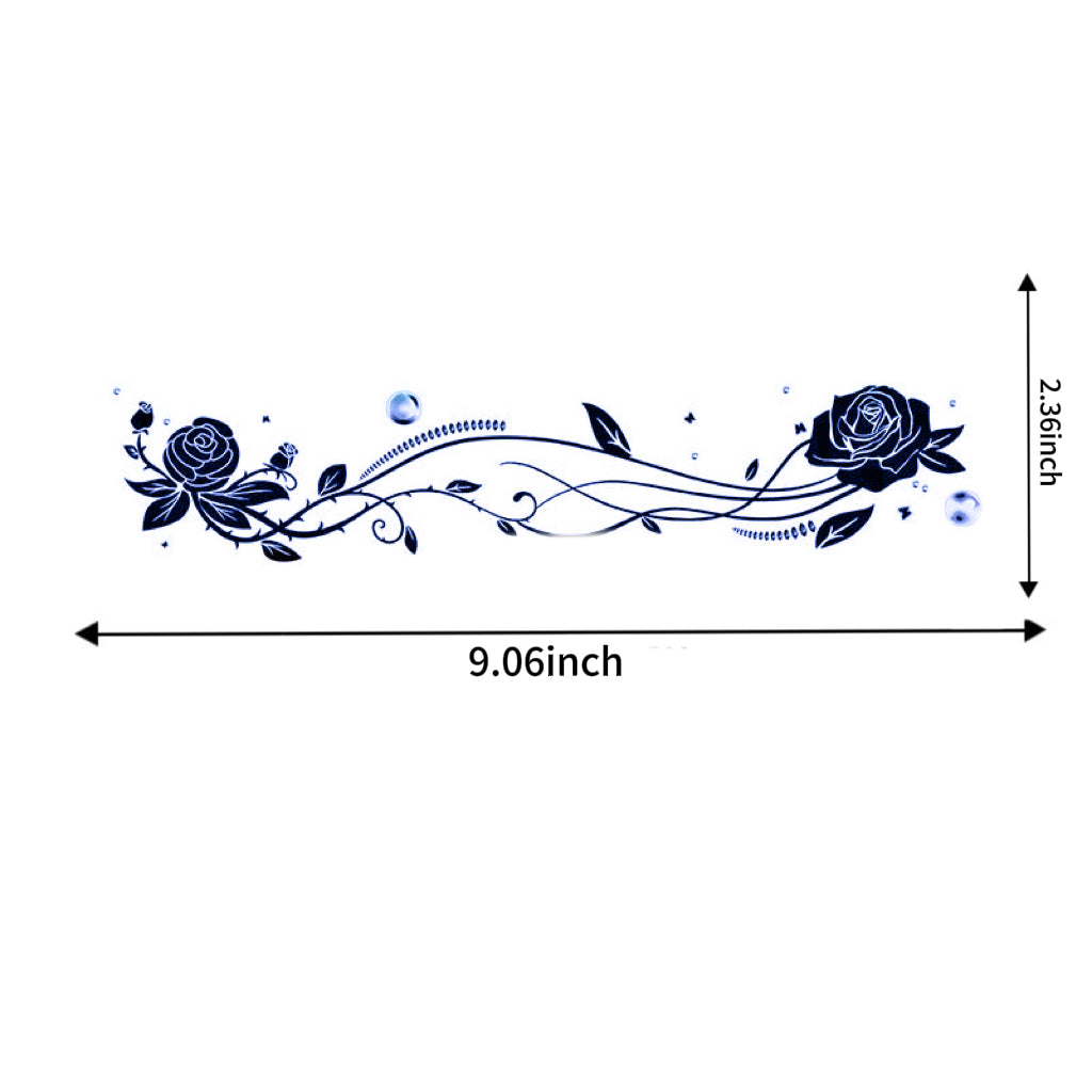 Semi Permanent, Long Lasting Delicate Floral Bands Tattoo Set (4 Pieces)